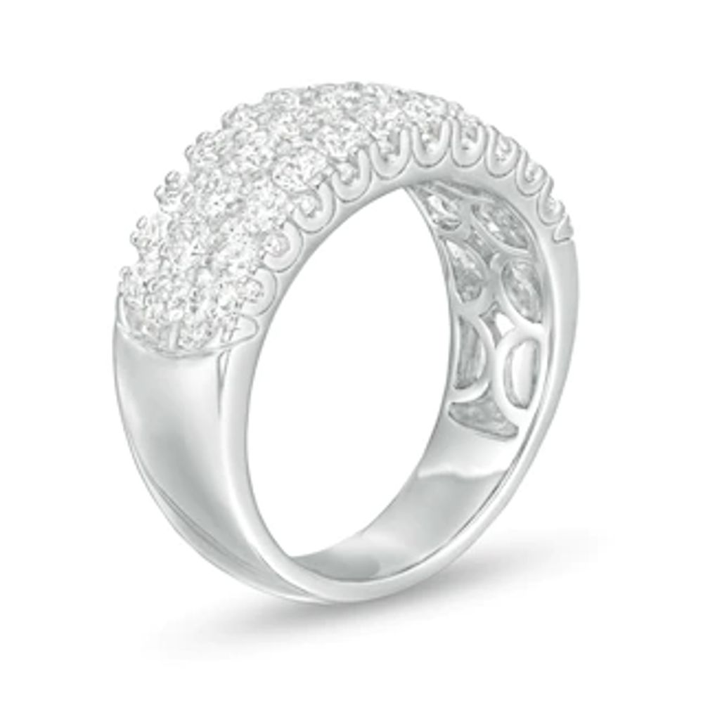 CT. T.W. Diamond Triple Row Anniversary Band in 14K White Gold|Peoples Jewellers