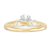 1.00 CT. T.W. Multi-Shape Diamond Past Present Future® Engagement Ring in 14K Two-Tone Gold|Peoples Jewellers