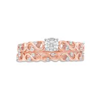0.23 CT. T.W. Diamond Infinity Bridal Set in 10K Rose Gold|Peoples Jewellers