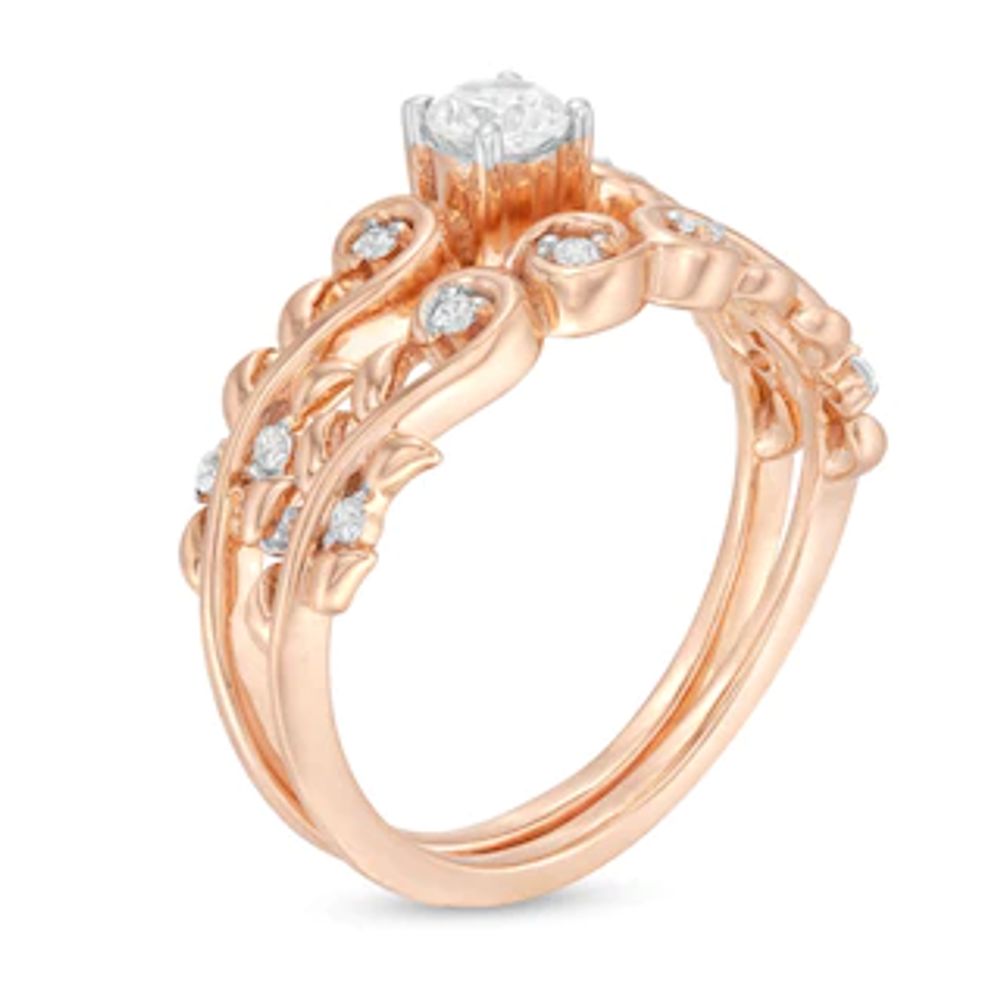 0.29 CT. T.W. Diamond Vine Bridal Set in 10K Rose Gold|Peoples Jewellers