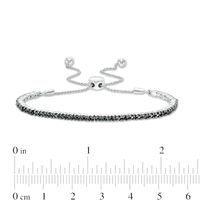 0.45 CT. T.W. Black Diamond Bolo Bracelet in Sterling Silver - 9.5"|Peoples Jewellers