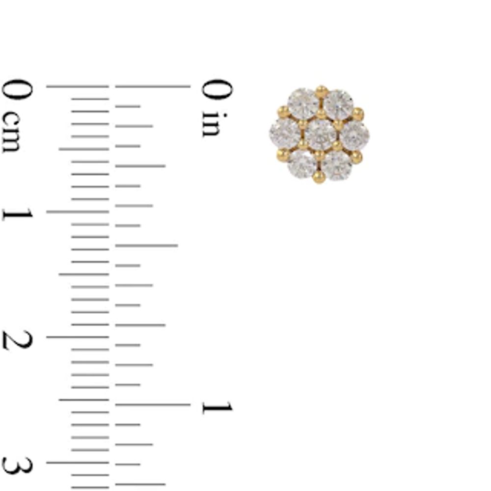 0.29 CT. T.W. Composite Diamond Flower Stud Earrings in 10K Gold|Peoples Jewellers