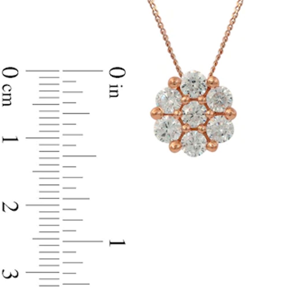 0.45 CT. T.W. Composite Diamond Flower Pendant in 10K Rose Gold|Peoples Jewellers