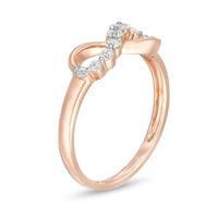 0.18 CT. T.W. Diamond Sideways Infinity Ring in 10K Rose Gold|Peoples Jewellers