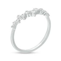 0.23 CT. T.W. Diamond Zig-Zag Ring in 10K White Gold|Peoples Jewellers