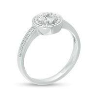 Composite Diamond Accent Frame Promise Ring in Sterling Silver|Peoples Jewellers