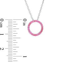 Ruby Circle Pendant in 10K White Gold|Peoples Jewellers