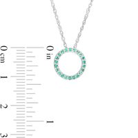 Emerald Circle Pendant in 10K White Gold|Peoples Jewellers