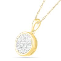 0.45 CT. T.W. Composite Diamond Circle Pendant in 10K Gold|Peoples Jewellers