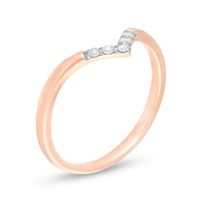 0.07 CT. T.W. Diamond Chevron Ring in 10K Rose Gold|Peoples Jewellers