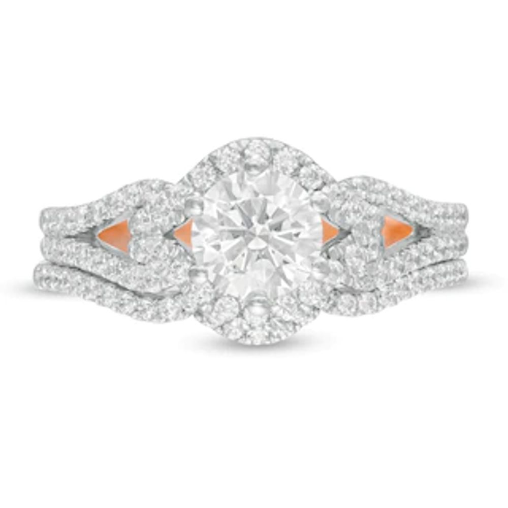 1.23 CT. T.W. Diamond Frame Loop Bridal Set in 10K Rose Gold|Peoples Jewellers