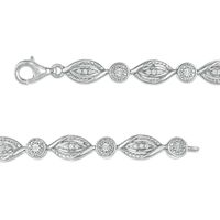 0.25 CT. T.W. Composite Diamond Alternating Flames Bracelet in Sterling Silver - 7.5"|Peoples Jewellers