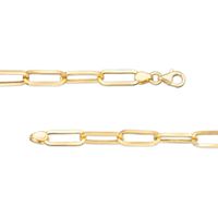 5.5mm Oval Link Chain Necklace in Hollow 10K Gold - 18"|Peoples Jewellers