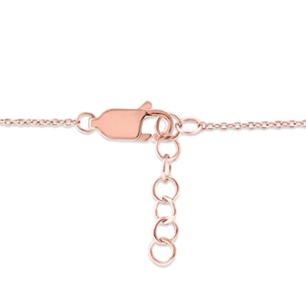 Ruby and Diamond Accent Alternating Bar Bracelet in 10K Rose Gold - 7.25"|Peoples Jewellers