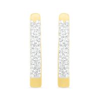 0.23 CT. T.W. Diamond Hoop Earrings in 14K Gold|Peoples Jewellers