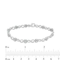 Diamond Accent Infinity Link Bracelet in Sterling Silver - 7.5"|Peoples Jewellers