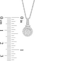 0.23 CT. T.W. Composite Diamond Drop Pendant in 10K White Gold|Peoples Jewellers