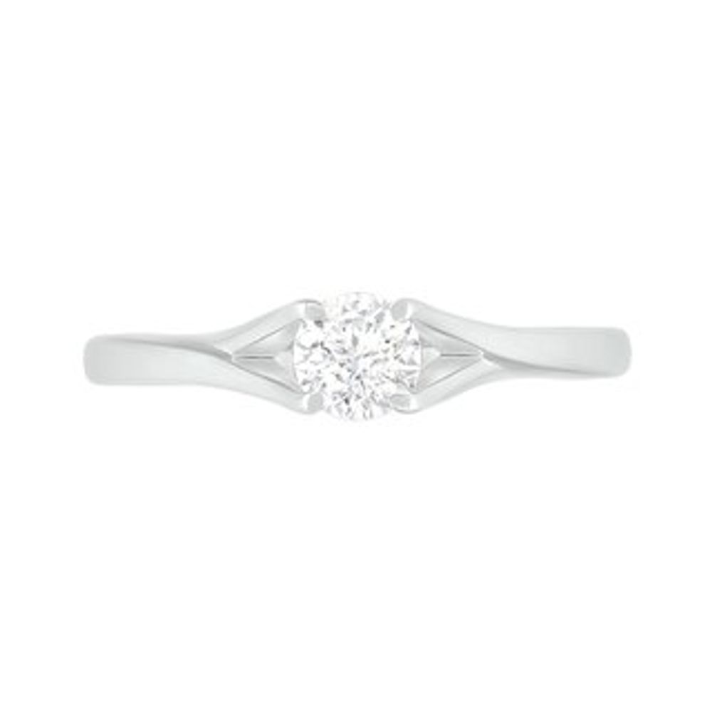 0.37 CT. T.W. Diamond Solitaire Split Shank Engagement Ring in 10K Gold (J/I3)|Peoples Jewellers