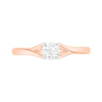 0.37 CT. T.W. Diamond Solitaire Split Shank Engagement Ring in 10K Rose Gold (J/I3)|Peoples Jewellers