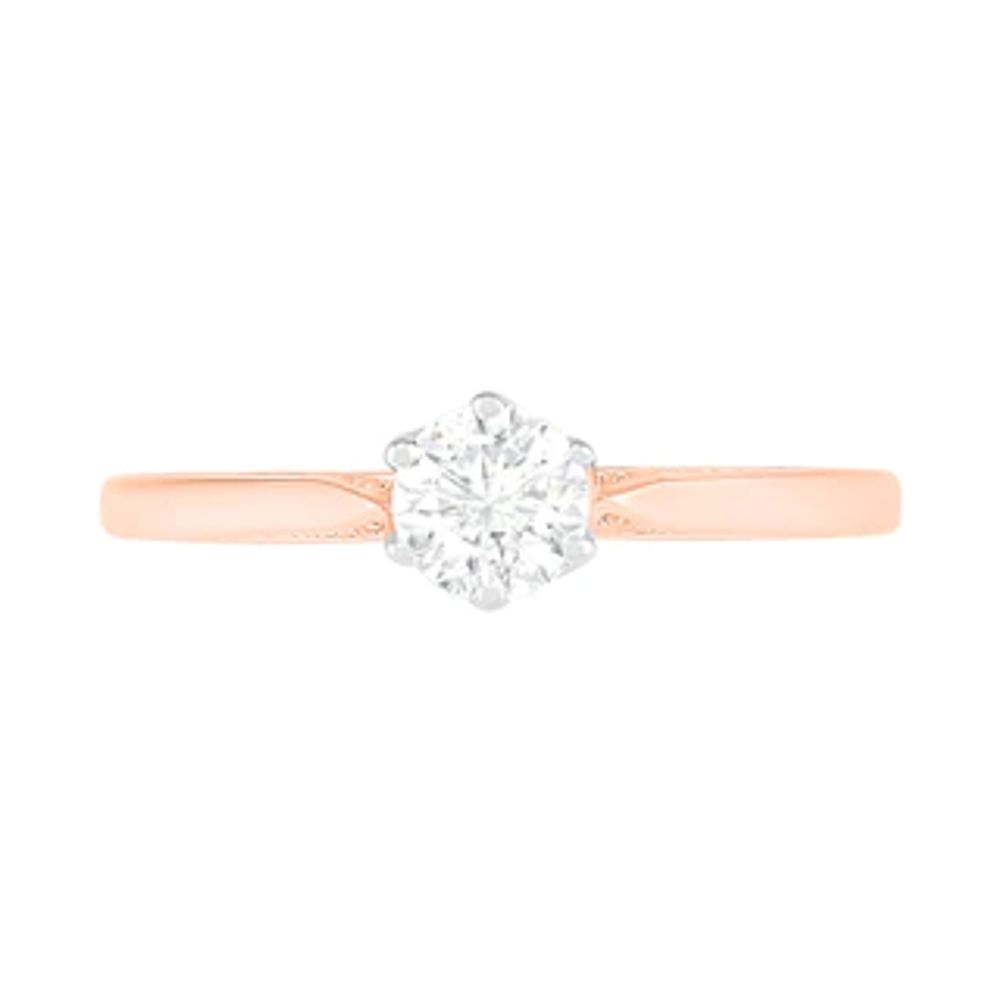 0.45 CT. T.W. Diamond Solitaire Engagement Ring in 10K Rose Gold (J/I3|Peoples Jewellers