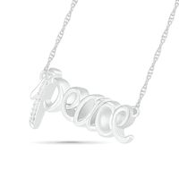 Diamond Accent "peace" Necklace in Sterling Silver|Peoples Jewellers