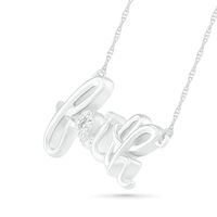 Diamond Accent "faith" Necklace in Sterling Silver|Peoples Jewellers