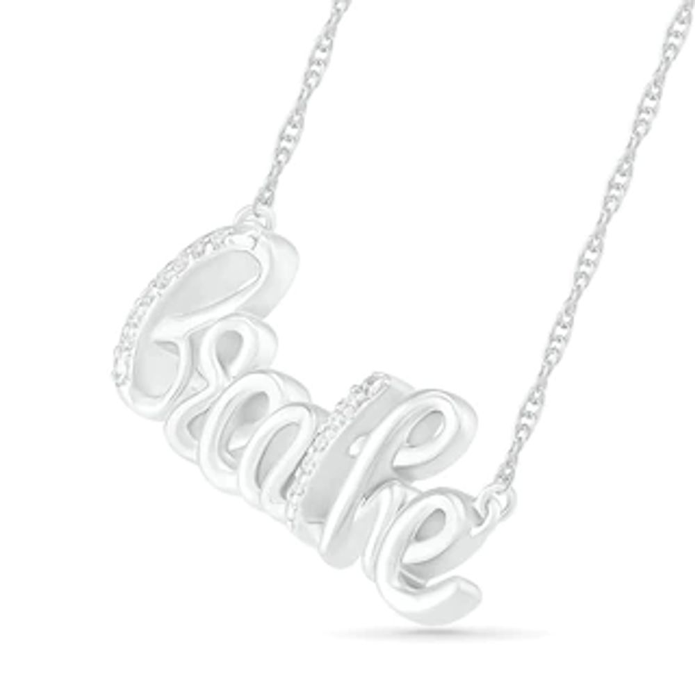 0.04 CT. T.W. Diamond "breathe" Necklace in Sterling Silver|Peoples Jewellers