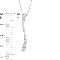 0.45 CT. T.W. Journey Diamond Linear Wave Pendant in 10K White Gold|Peoples Jewellers