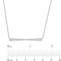 0.45 CT. T.W. Journey Diamond Sideways Bar Necklace in 10K White Gold|Peoples Jewellers