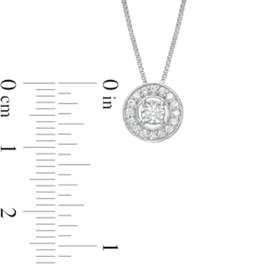 0.08 CT. T.W. Diamond Frame Pendant in Sterling Silver|Peoples Jewellers