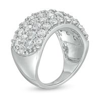 4.00 CT. T.W. Certified Lab-Created Diamond Multi-Row Band in 14K White Gold (F/SI2)|Peoples Jewellers