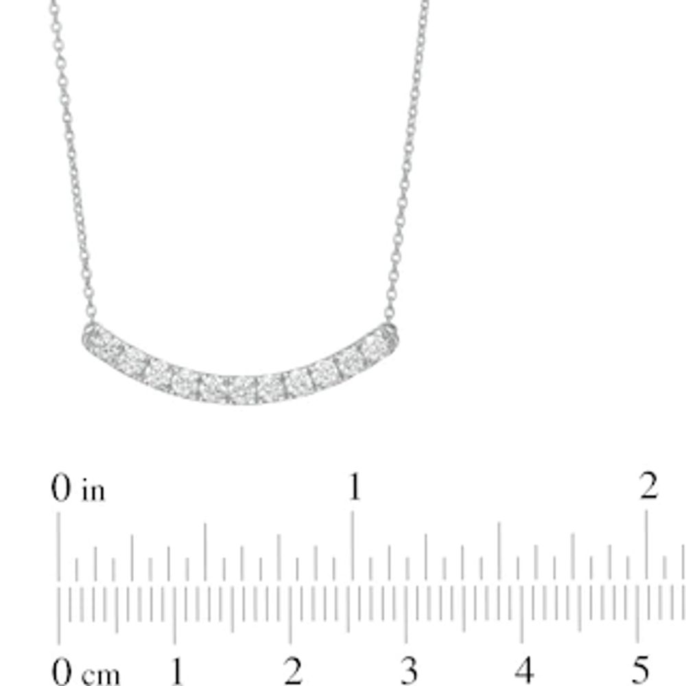 1/4 CT. T.W. Diamond V Necklace in 14K Gold (I/SI2) - 16