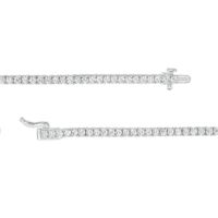 10.00 CT. T.W. Certified Lab-Created Diamond Tennis Necklace in 14K White Gold (F/SI2) - 16"|Peoples Jewellers