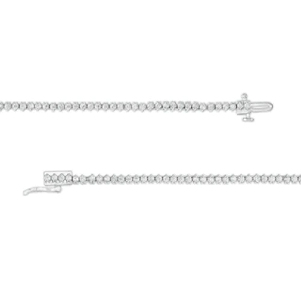 6.00 CT. T.W. Certified Lab-Created Diamond Graduating Tennis Necklace in 14K White Gold (F/SI2) - 16"|Peoples Jewellers