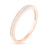 0.29 CT. T.W. Princess-Cut Diamond Frame Vintage-Style Bridal Set in 10K Rose Gold|Peoples Jewellers