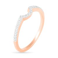 0.29 CT. T.W. Oval Diamond Frame Bridal Set in 10K Rose Gold|Peoples Jewellers