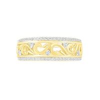 0.23 CT. T.W. Diamond Alternating Filigree Ring in 10K Gold|Peoples Jewellers