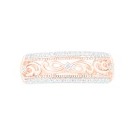 0.23 CT. T.W. Diamond Edge Vintage-Style Ring in 10K Rose Gold|Peoples Jewellers