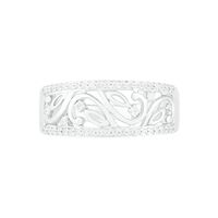 0.23 CT. T.W. Diamond Ornate Leaf Filigree Ring in Sterling Silver|Peoples Jewellers