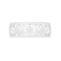 0.23 CT. T.W. Diamond Ornate Filigree Ring in 10K White Gold|Peoples Jewellers