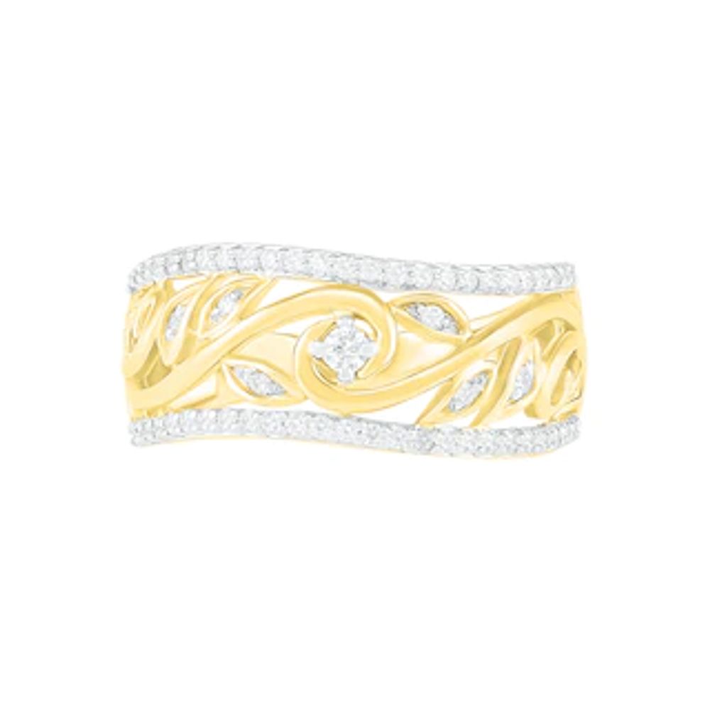 0.29 CT. T.W. Diamond Vine Ring in 10K Gold|Peoples Jewellers