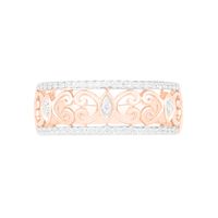 0.23 CT. T.W. Diamond Open Scrollwork Ring in 10K Rose Gold|Peoples Jewellers