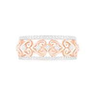 0.23 CT. T.W. Diamond Ornate Heart Ring in 10K Rose Gold|Peoples Jewellers