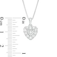 0.50 CT. T.W. Diamond Heart Pendant in Sterling Silver|Peoples Jewellers