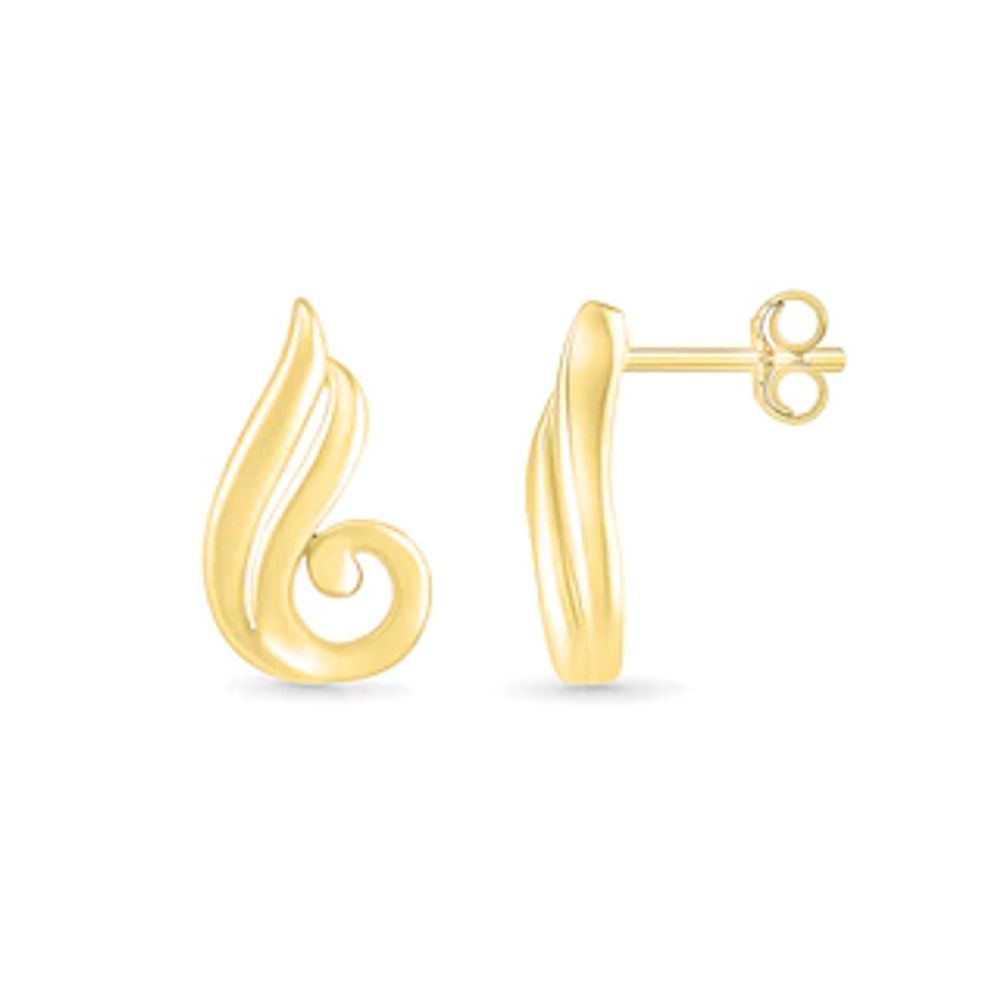 Open Flame Drop Earrings in 10K Gold|Peoples Jewellers