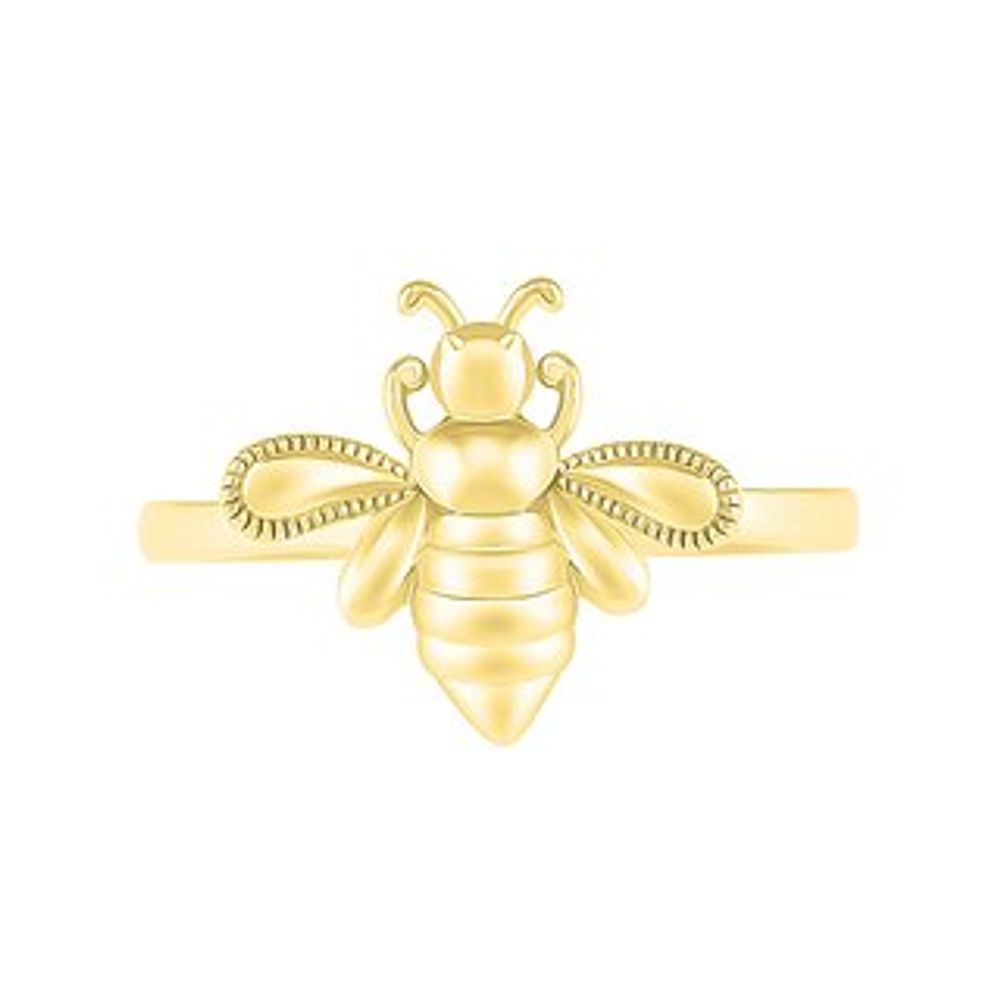 Textured Bumblebee Ring in 10K Gold|Peoples Jewellers