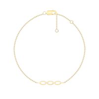Oval Link Trio Bracelet in 10K Gold - 7.5"|Peoples Jewellers