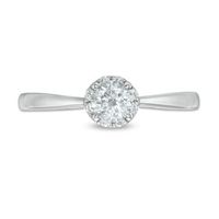 0.37 CT. T.W. Diamond Frame with Tapered Shank Engagement Ring in 10K White Gold|Peoples Jewellers