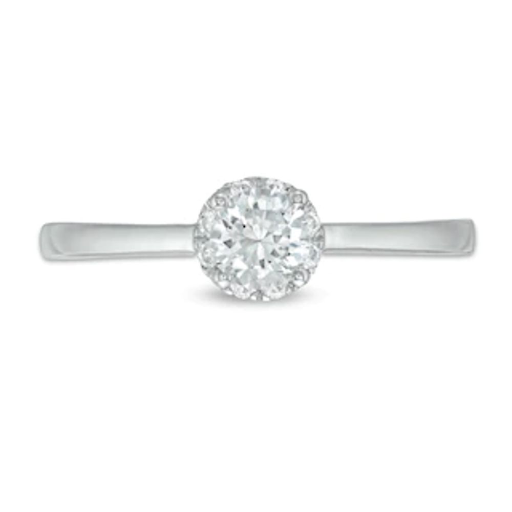 0.37 CT. T.W. Diamond Frame Engagement Ring in 10K White Gold|Peoples Jewellers