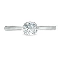0.45 CT. T.W. Diamond Solitaire Framed Setting Frame Engagement Ring in 10K White Gold|Peoples Jewellers